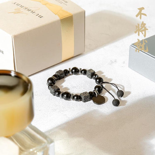 Handcrafted Lava Stone Bracelet for Stylish Men - As He Desire