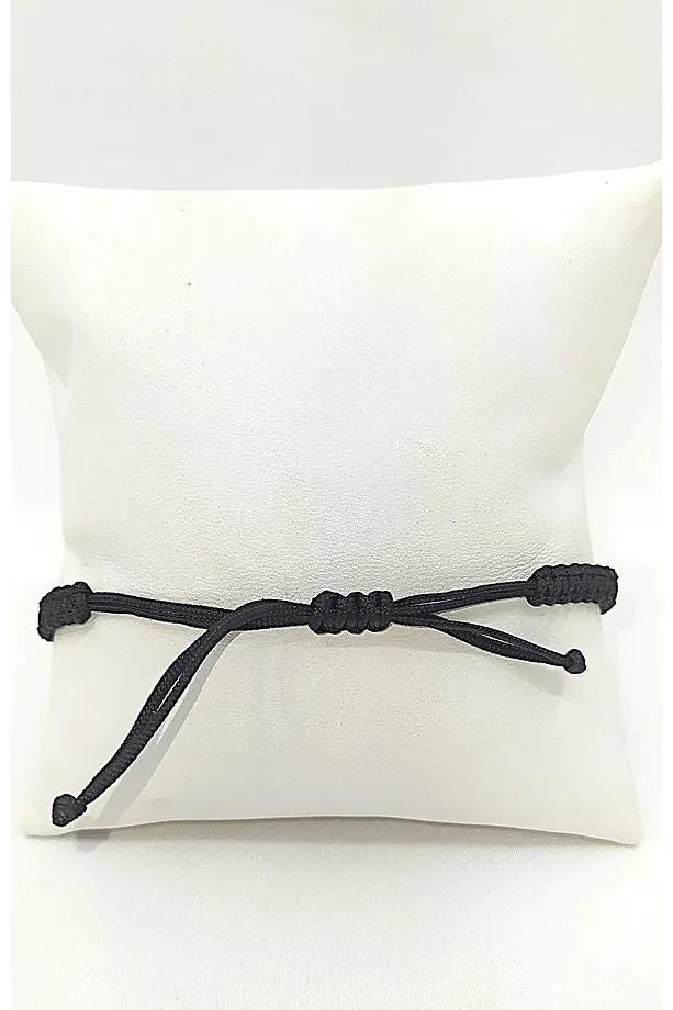 Men’s Black Hematite Bracelet – Handmade Macrame Adjustable Gem Stone Bracelet Gift
