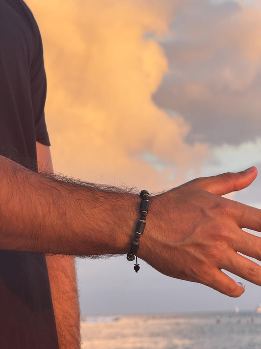 Handcrafted Lava Stone Bracelet for Stylish Men - As He Desire