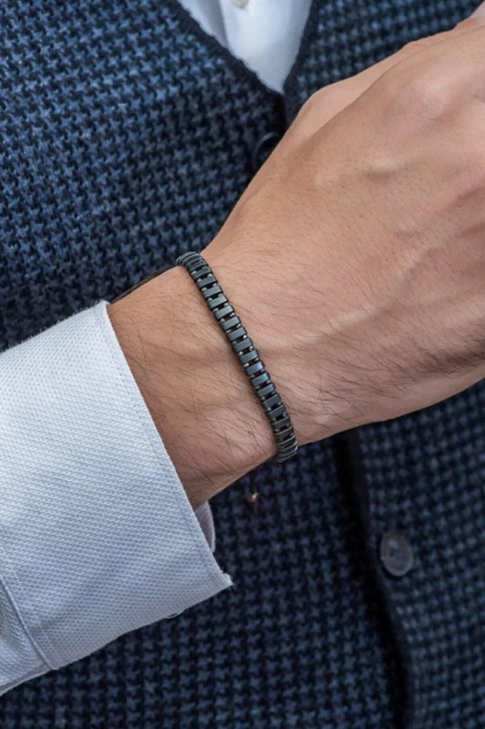 Handcrafted Hematite Natural Stone Bracelet - Positive Energy for men