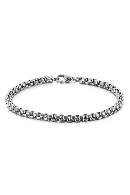 Unisex Knitted Albanian Chain Anti Tarnish Silver Steel Bracelet