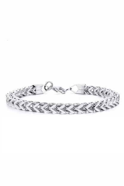 Men’s Bracelet Tarnish Free Silver Steel Bracelet