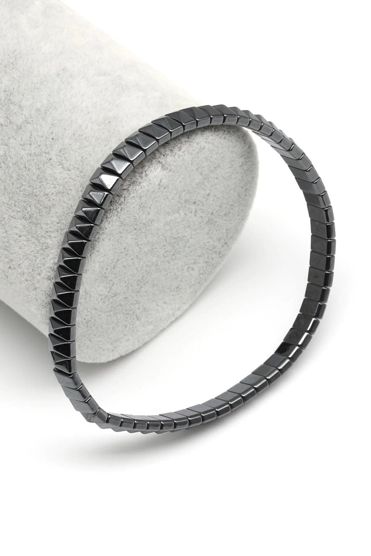 Hematite Natural Stone Bracelet Special Cut