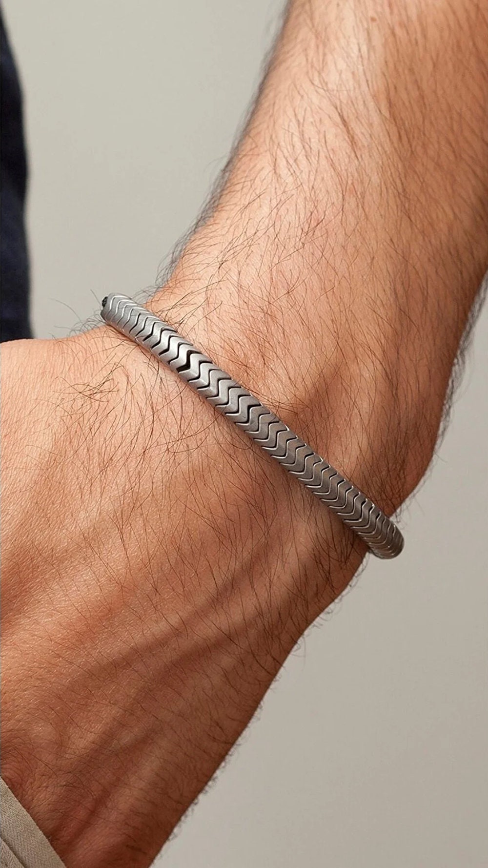 Handcrafted Silver Natural Stone Bracelet