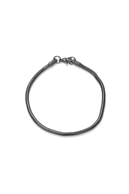 Handmade Gray Stainless Steel Bracelet - Modern Industrial Style