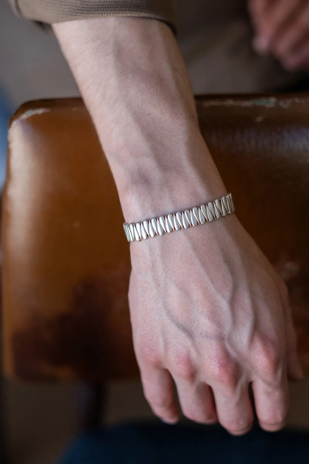 Silver-Plated Bronze Drop Bracelet