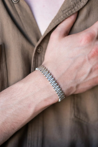 Silver-Plated Bronze Drop Bracelet