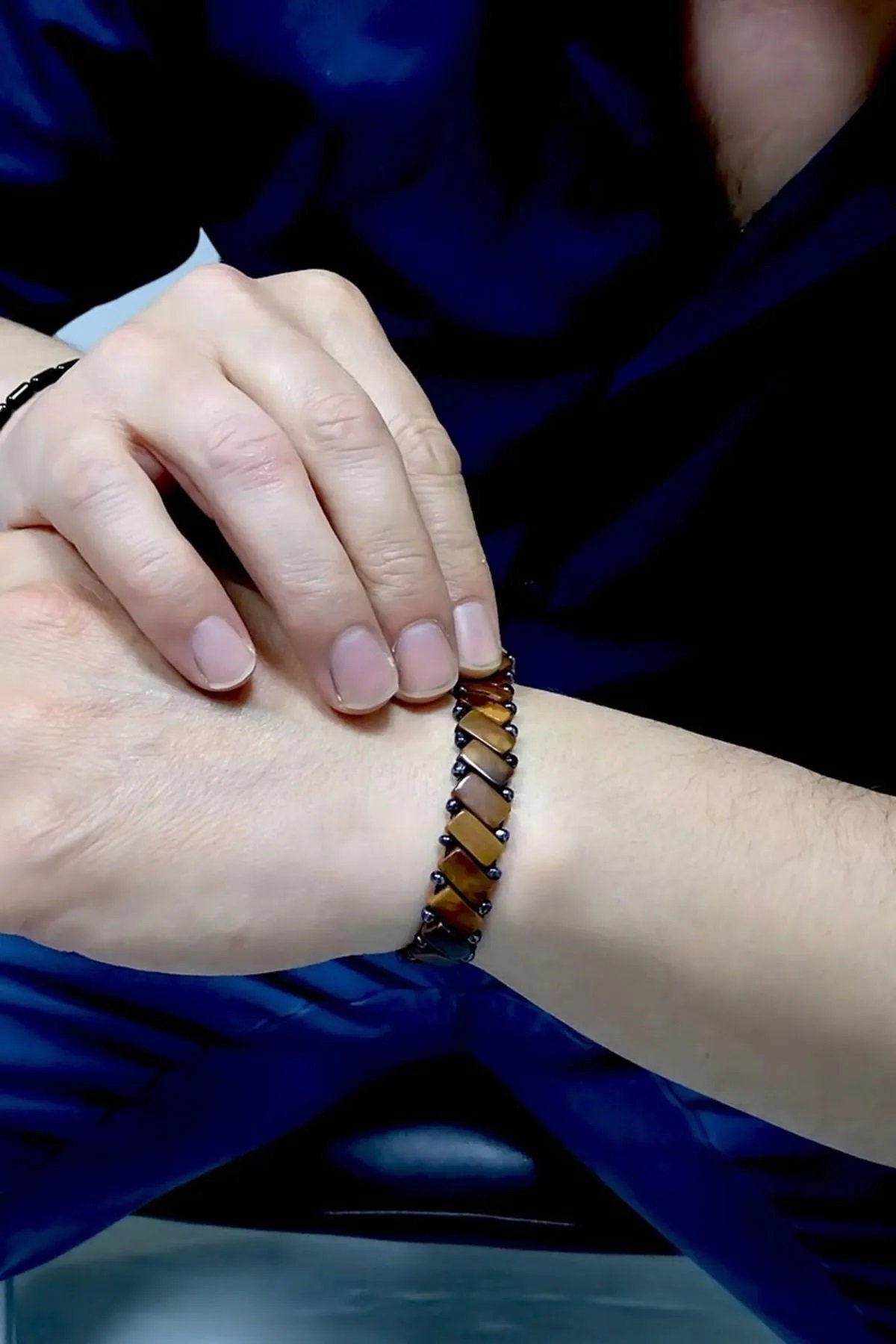 Handmade Kuka Tree Fruit & Hematite Stone Bracelet – Unisex Adjustable