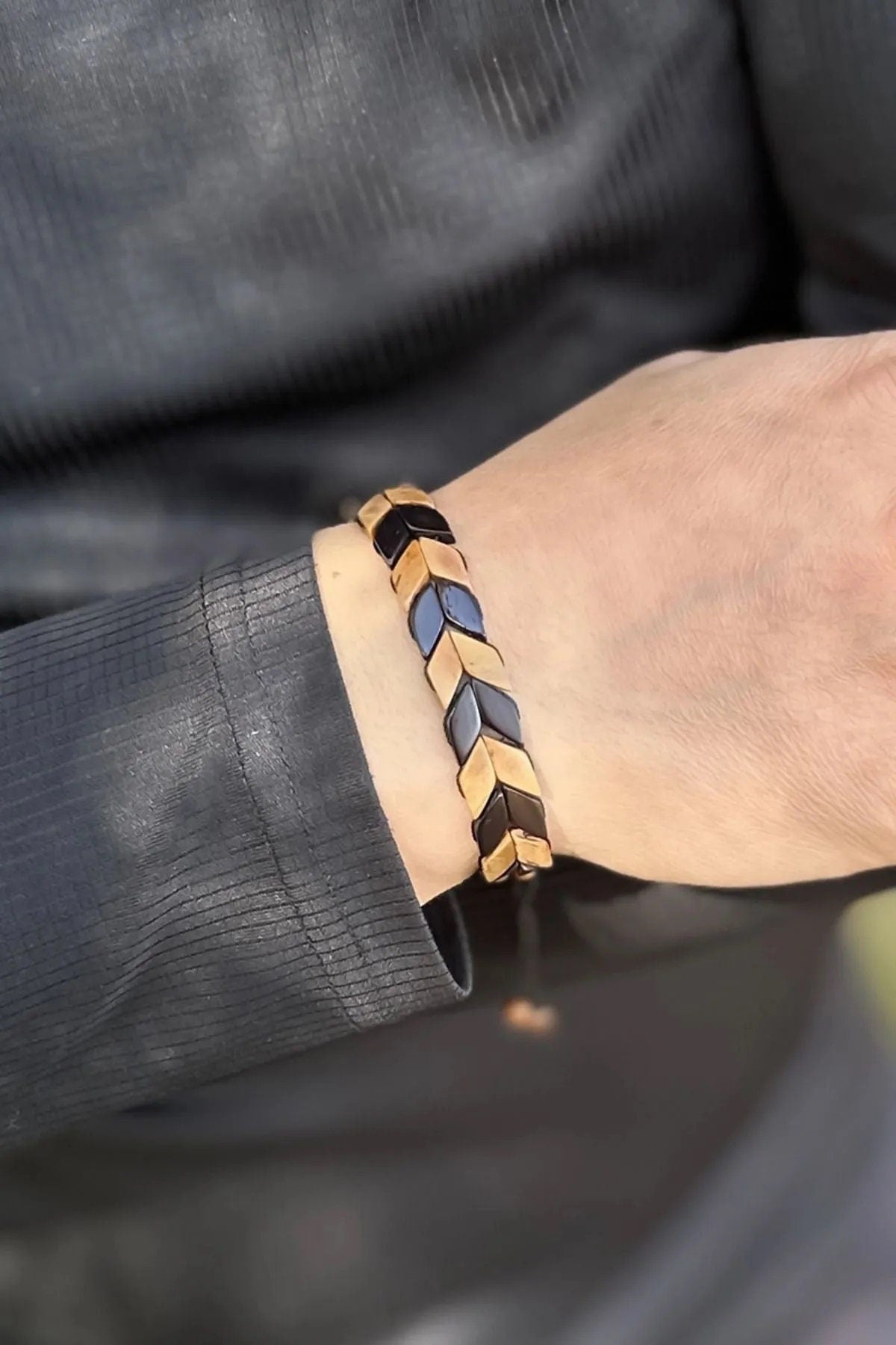 Rustic Wood Cuff for Him and Her - Handmade Kuka Bracelet
