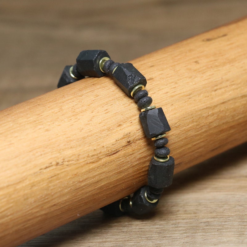 Handcrafted Lava Stone Bracelet for Stylish Men - As He Desire