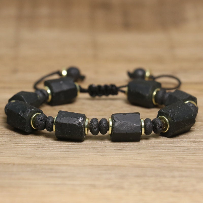 Handcrafted Lava Stone Bracelet for Stylish Men - As He Desire