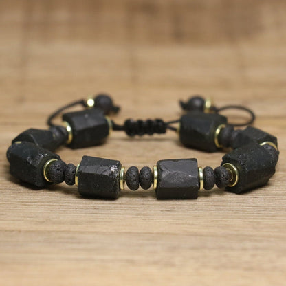 Handcrafted Lava Stone Bracelet for Stylish Men - As He Desire