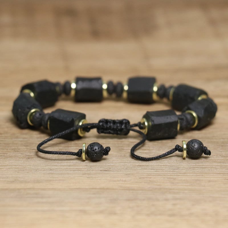 Handcrafted Lava Stone Bracelet for Stylish Men - As He Desire