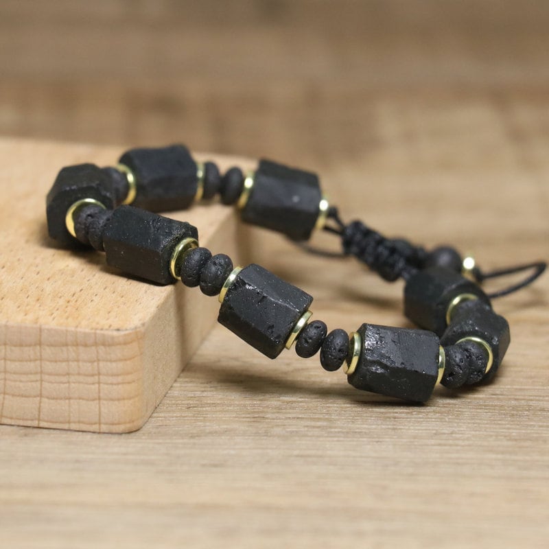 Handcrafted Lava Stone Bracelet for Stylish Men - As He Desire