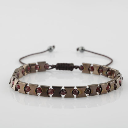 Handcrafted Bronze Natural Stone Bracelet
