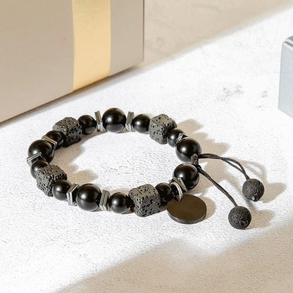 Handcrafted Lava Stone Bracelet for Stylish Men - As He Desire