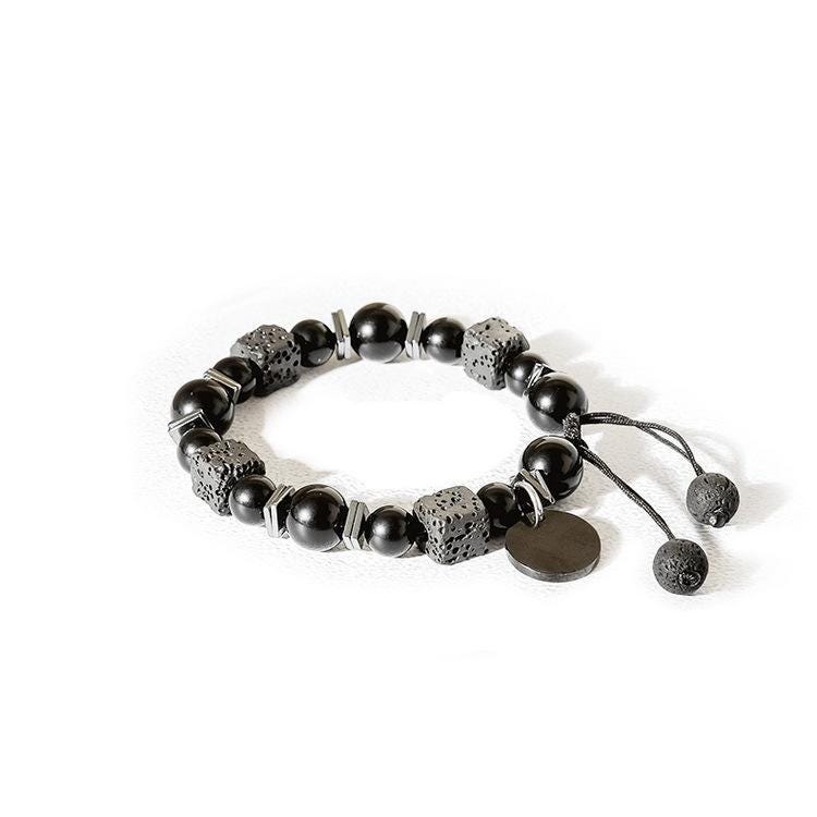 Handcrafted Lava Stone Bracelet for Stylish Men - As He Desire