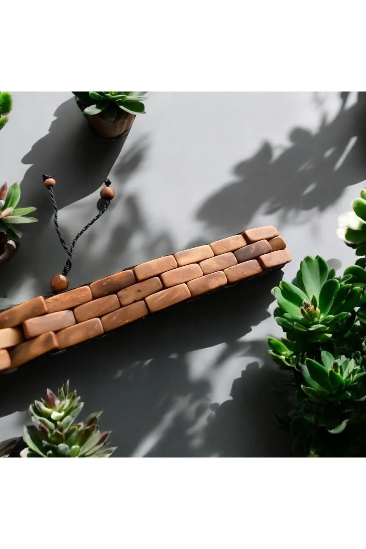 Handmade Kuka Wood Bracelet for Men: Rustic Adjustable Wristband
