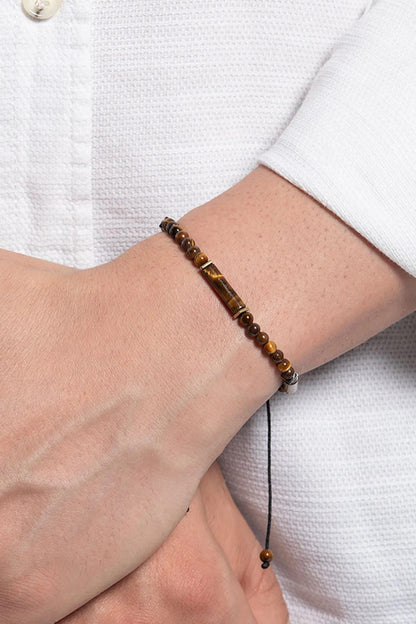 Men's Tiger's Eye Bracelet | Handmade Macrame Jewelry