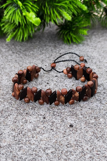 Handcrafted Kuka Wood Bracelet | Unisex Adjustable Style