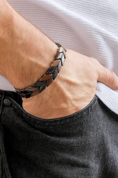 Rustic Wood Cuff for Him and Her - Handmade Kuka Bracelet