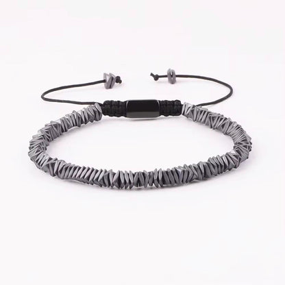 Men’s Matte Hematite Spike Bracelet – Bold Minimalist Wristwear for Modern Style