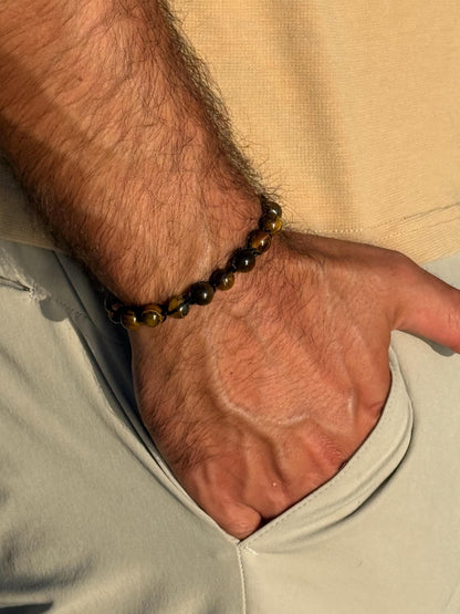 Tiger's Eye Macrame Bracelet: Handmade Adjustable Gemstone Jewelry