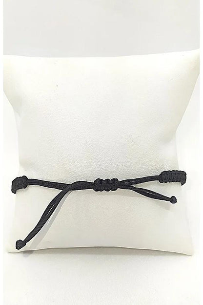 Men’s Black Hematite Bracelet – Handmade Macrame Adjustable Gem Stone Bracelet Gift
