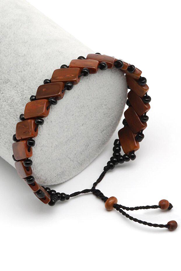 Handmade Kuka Tree Fruit & Hematite Stone Bracelet – Unisex Adjustable