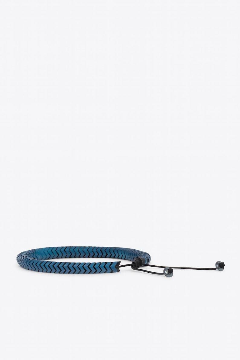 Handmade Matte Blue Hematite Bracelet - Adjustable Gemstone Jewelry