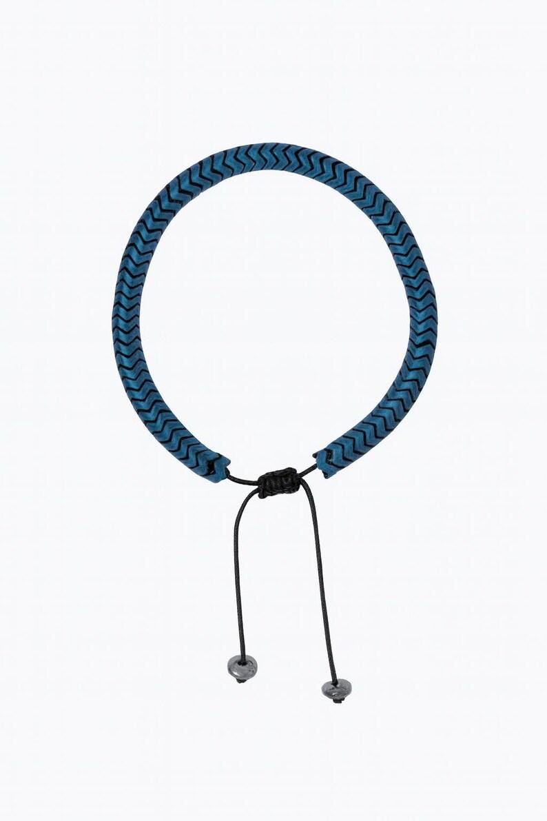 Handmade Matte Blue Hematite Bracelet - Adjustable Gemstone Jewelry