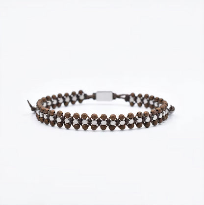 Handcrafted Bronze Natural Stone Bracelet