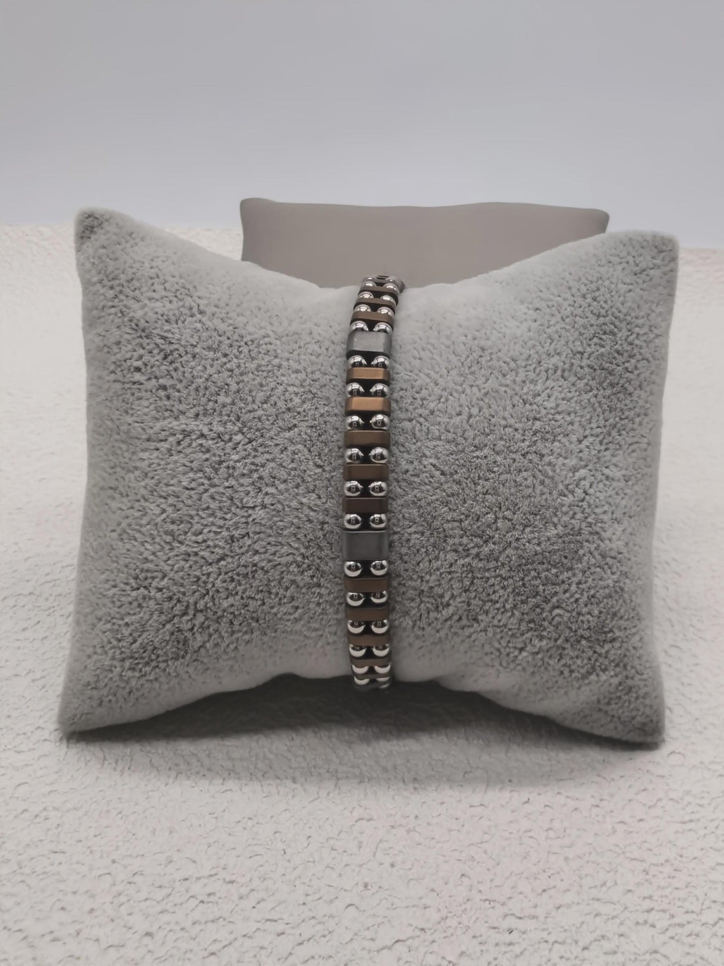 Handcrafted Bronze Natural Stone Bracelet