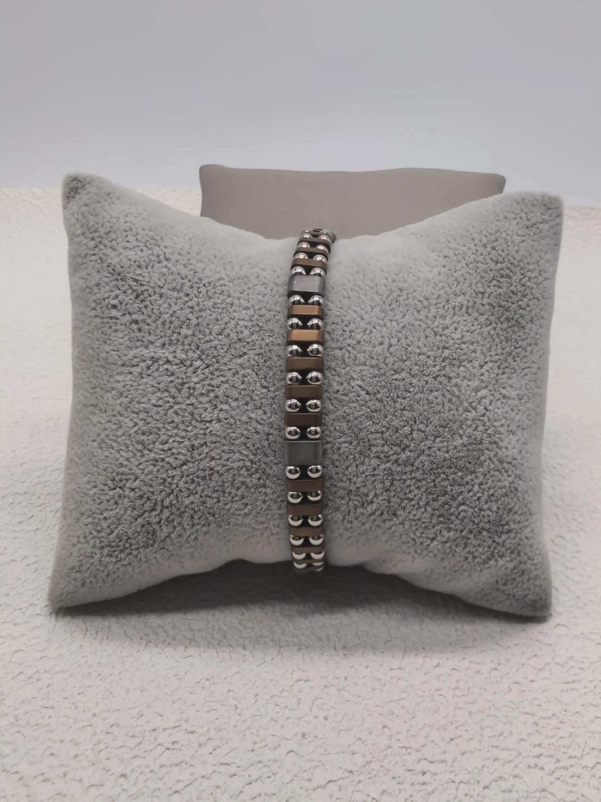 Handcrafted Bronze Natural Stone Bracelet