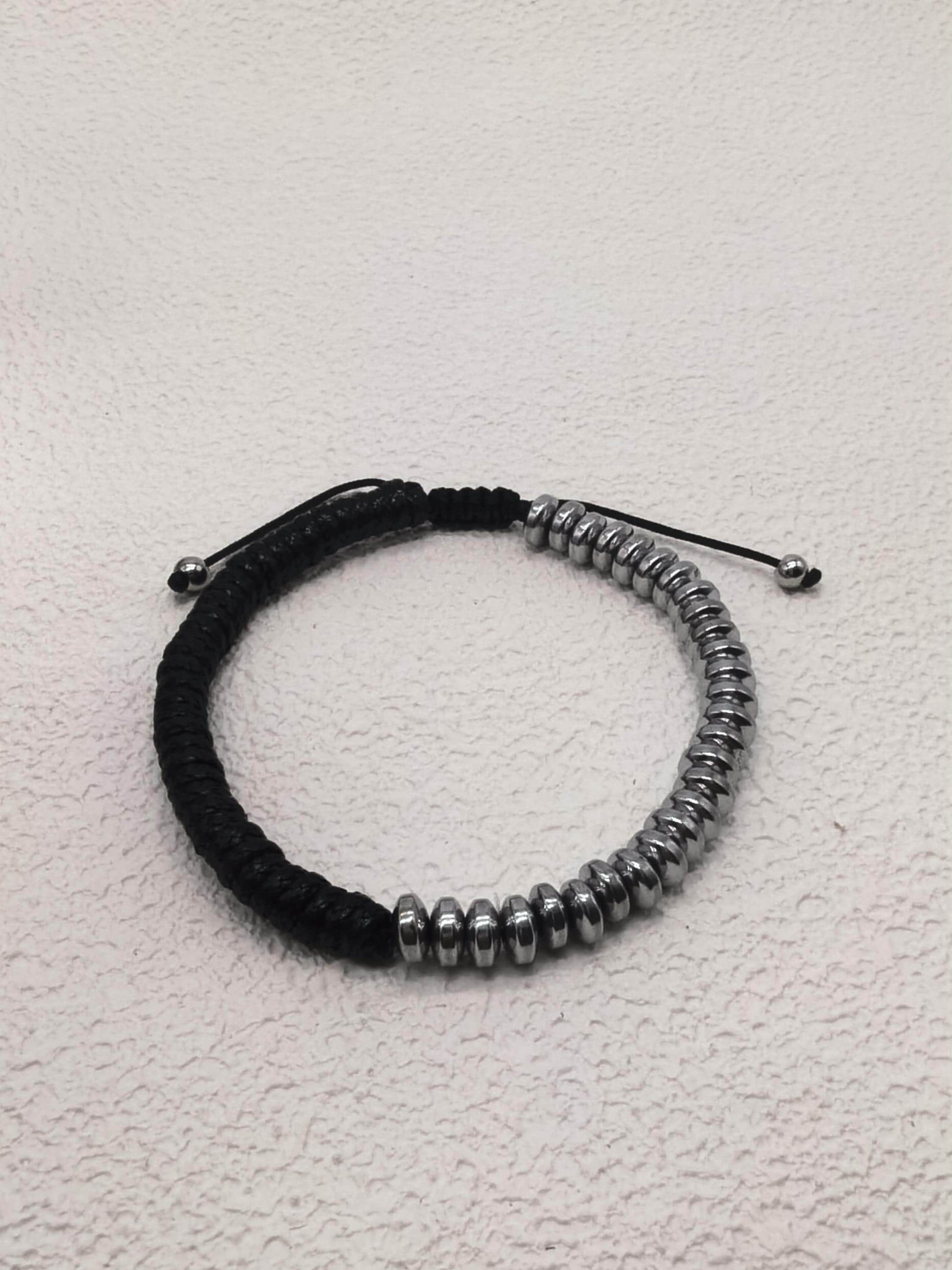 Hematite Natural Stone Bracelet Special Cut