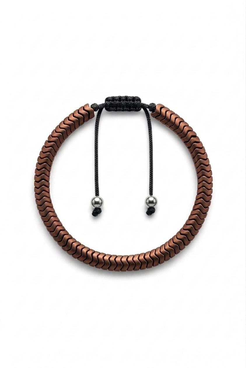 Handcrafted Bronze Natural Stone Bracelet